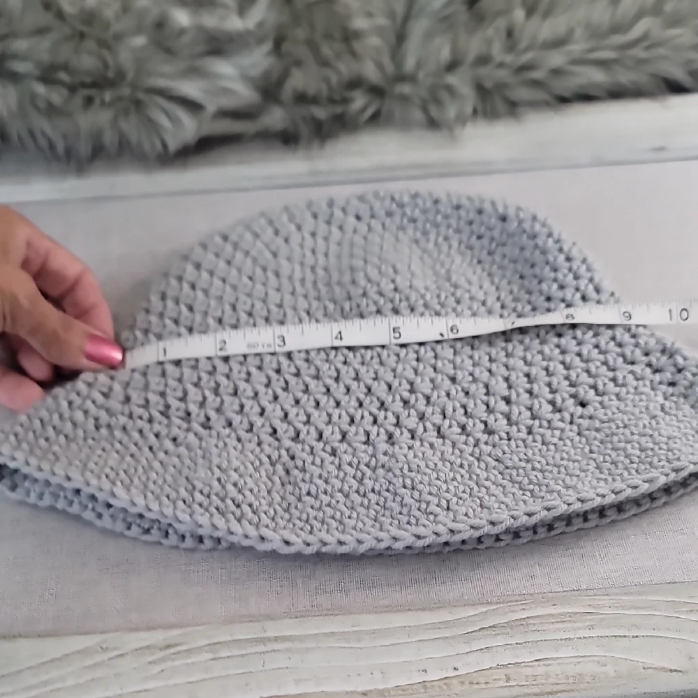Hand made Gray Crochet Bucket Hat